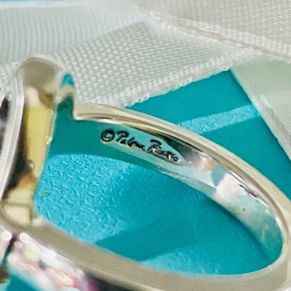 Tiffany & Co Diamond Paloma Picasso 925 silver Loving Heart Ring 5.5